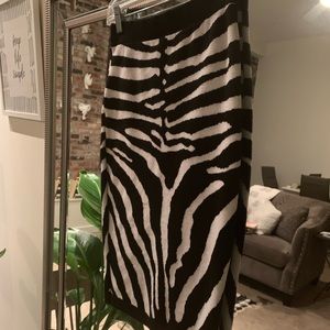 Zebra Midi Skirt